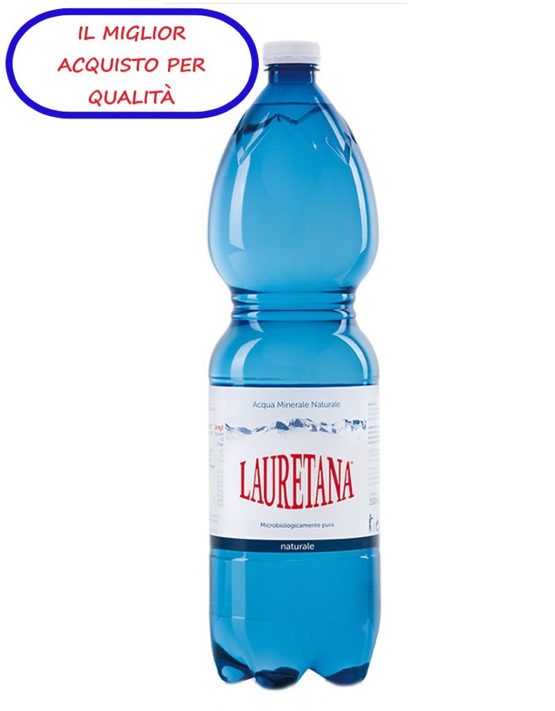 Acqua LAURETANA 1,5L NATURALE x 6 BT - PET (Plastica) – IL